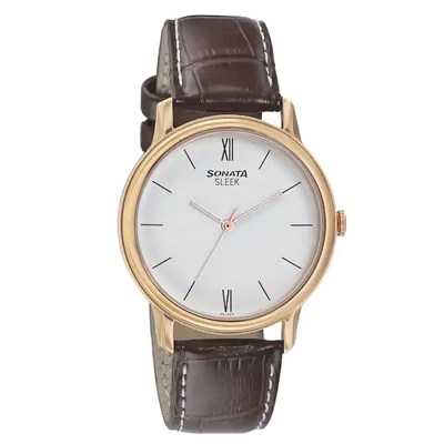 "Sonata Gents Watch 7128WL01 - Click here to View more details about this Product